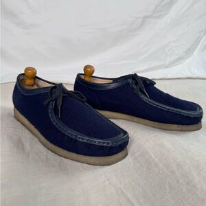 Clarks Wallabee Navy Wool | Men 11